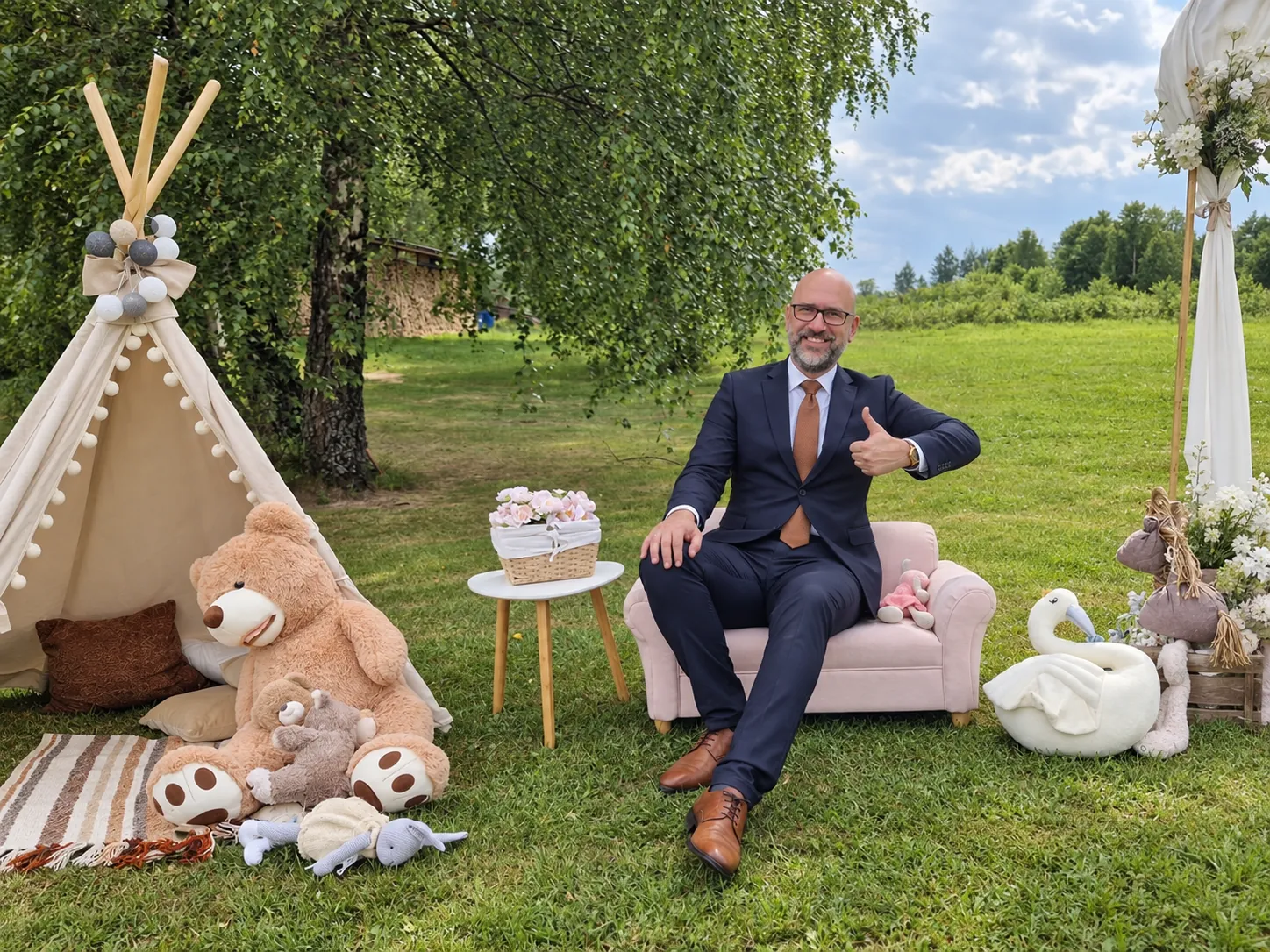 Krikštynų renginio akimirka